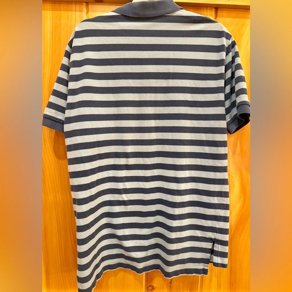 Polo Ralph Lauren Classic Striped Polo Shirt‎ Preppy Pony Large, blue light blue